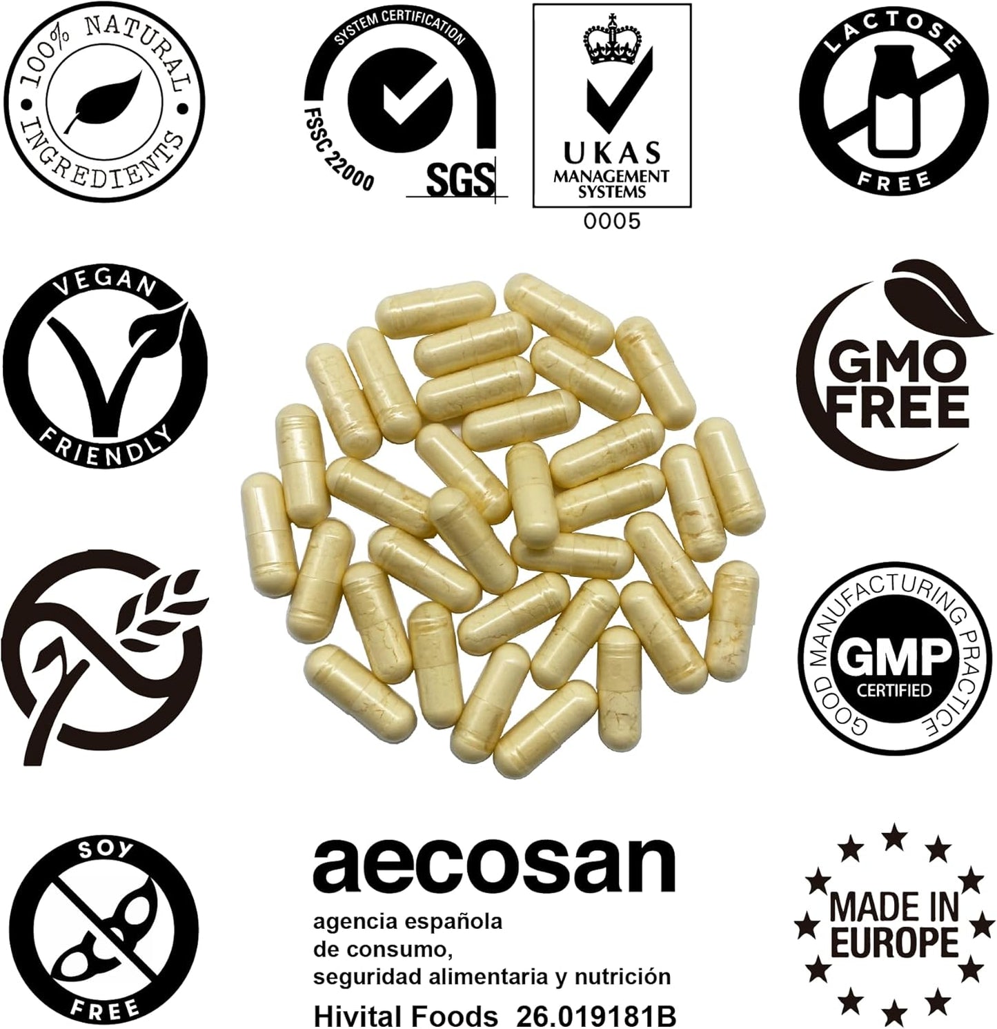 Ginseng Rojo Coreano 6000 Mg. 180 Cápsulas Veganas Para 6 Meses De Tratamiento. Extracto Natural De Raíz 15:1 Con Un 30% De Ginsenosidos Por Cápsula. Fabricado En España Por HIVITAL