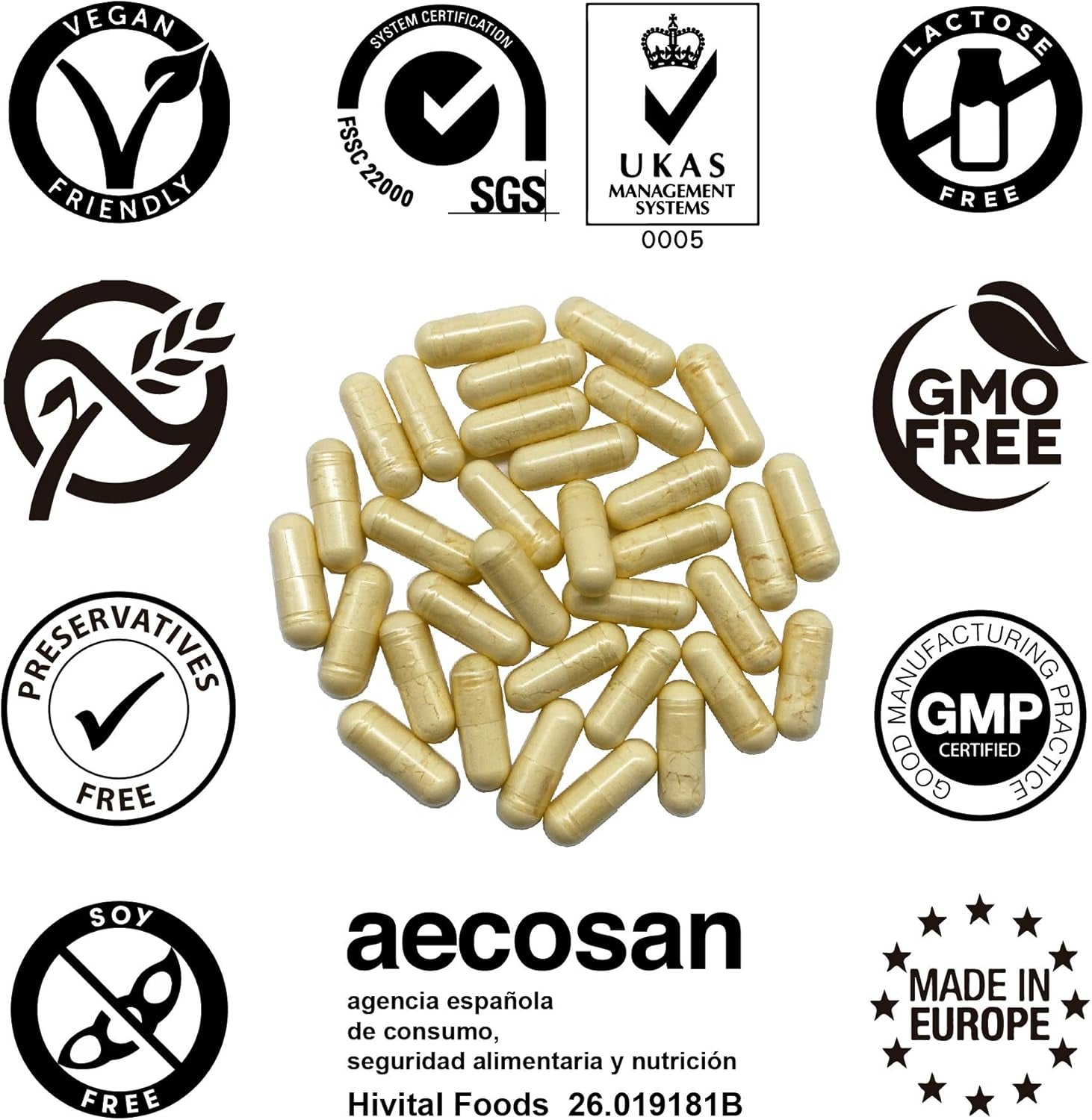 Vitamina B Complex. 210 Cápsulas Veganas Para 7 Meses De Tratamiento. Complejo Vitaminas B Con B1, B2, B3, B5, B6, B12, Biotina, Ácido Fólico Y Vitamina C. Fabricado En España Por HIVITAL