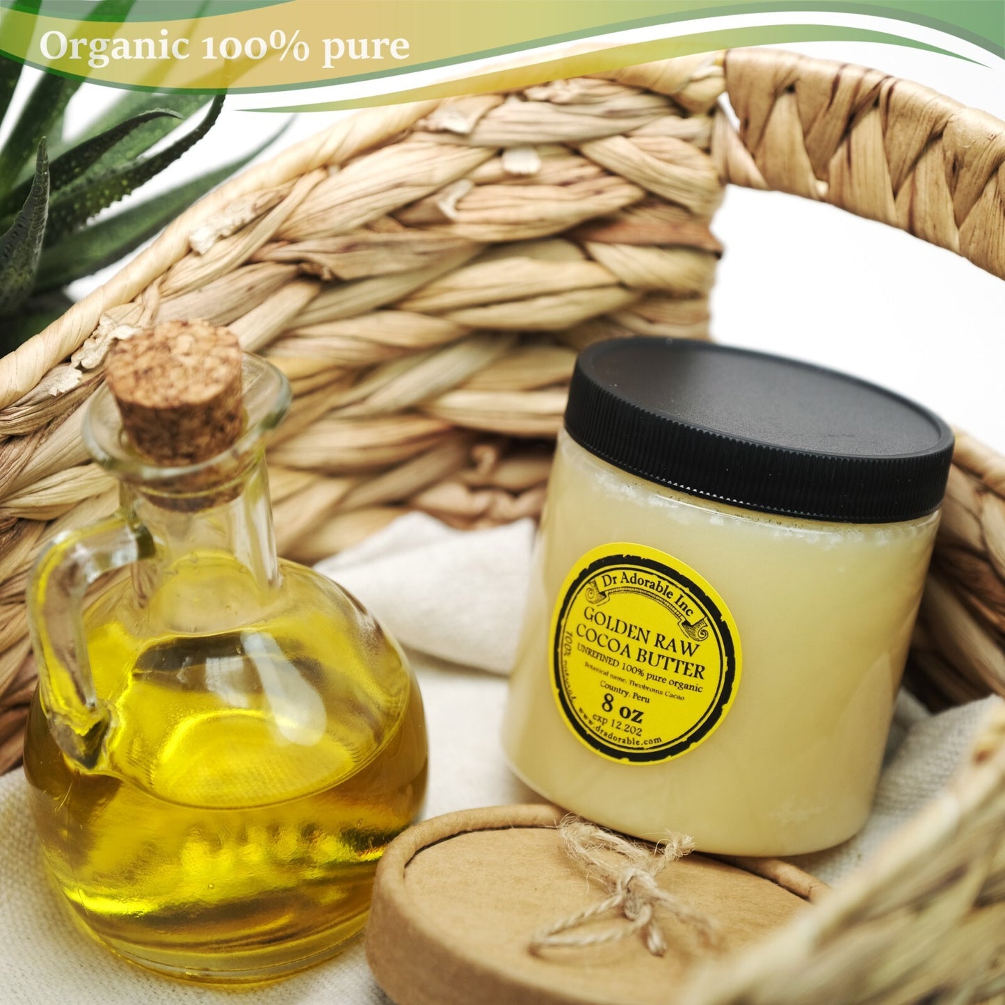 GOLDEN UNREFINED COCOA BUTTER FRESH ORGANIC PURE 2 OZ 4 OZ 8 OZ 1 LB-UP to 12LB