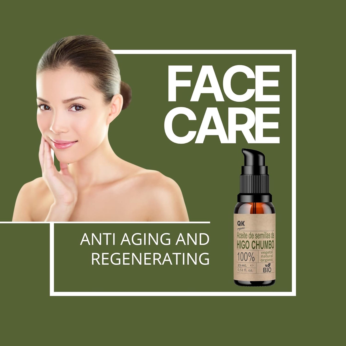 Qknatur - ACEITE DE SEMILLAS DE HIGO CHUMBO 15 Ml - 100% Puro Y Natural - Prensado En Frío - Hidrata Y Rejuvenece La Piel - Repara El Cabello - Botella De Vidrio