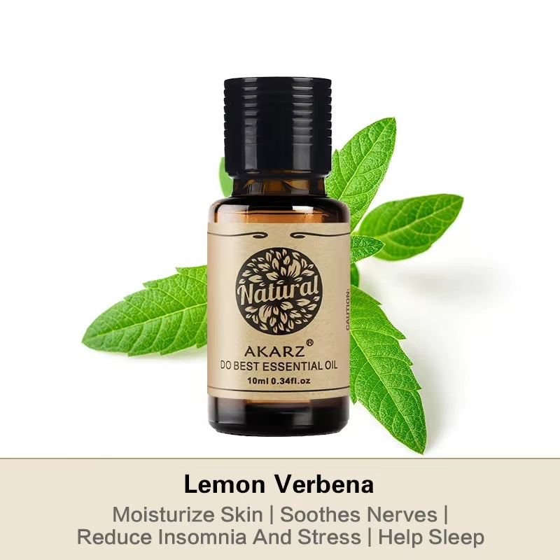 Lemon Verbena Essential Oil Natural Aromatherapy Lippia Citriodora Skin Hair Care Relax Lemon Verbena Oil