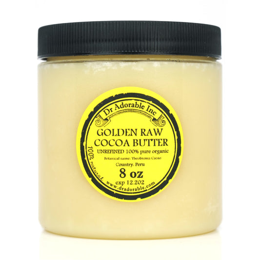 GOLDEN UNREFINED COCOA BUTTER FRESH ORGANIC PURE 2 OZ 4 OZ 8 OZ 1 LB-UP to 12LB